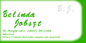 belinda jobszt business card